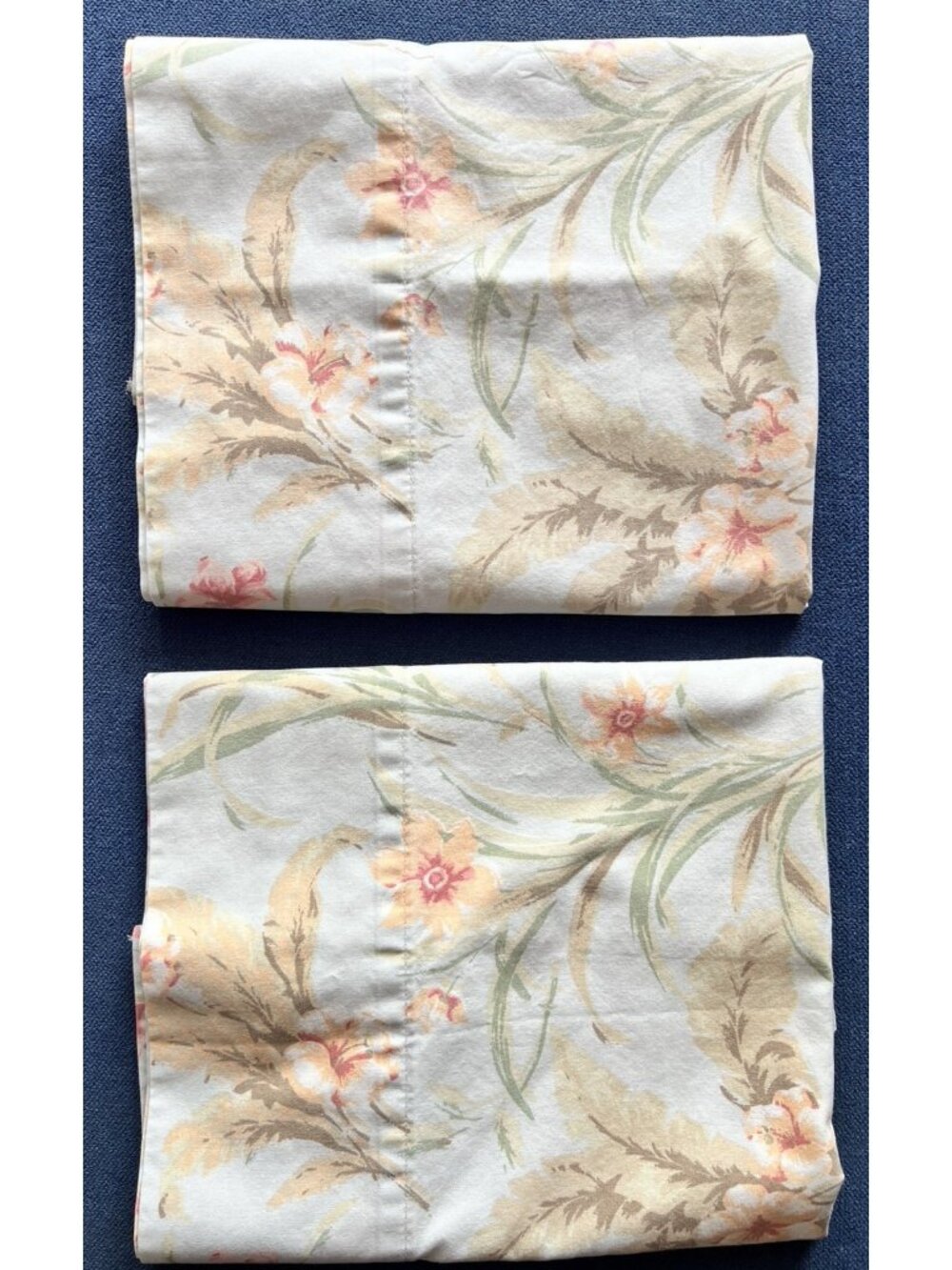 Springs Home Pillowcases Standard 100% Cotton Floral Day Lily Seafoam Green USA